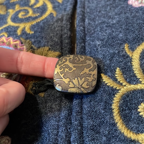 Icelandic Design Wool Embroidered Sweater Jacket Size Small - Picture 5 of 16